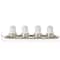 26" Stainless Steel 4 Candle Candelabra with Attached Tray